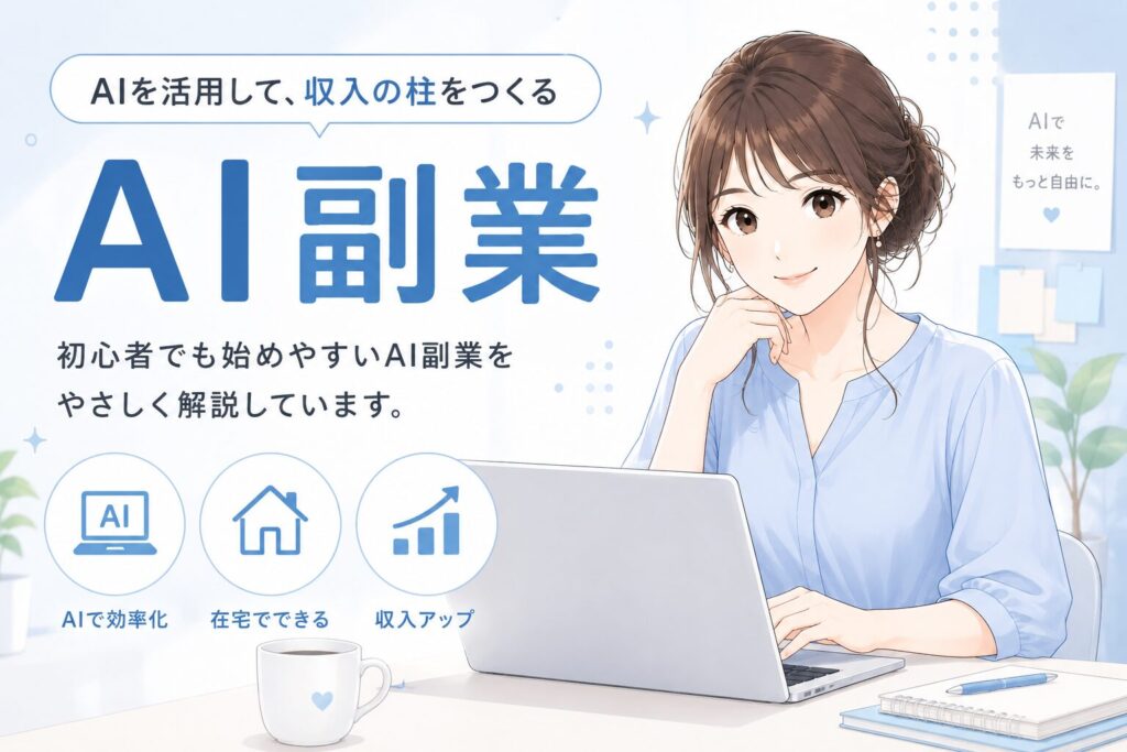初心者向けにAI副業の始め方や活用方法を紹介するカテゴリー画像